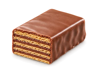 Cocoa-coated wafer